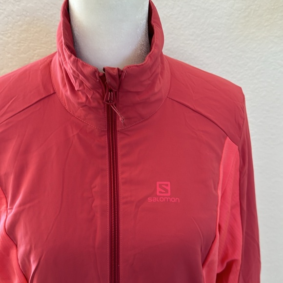 Salomon Womens Drifter Mid Jacket Shell Ski Snow Reversible Size Med Pink Orange - Picture 4 of 9